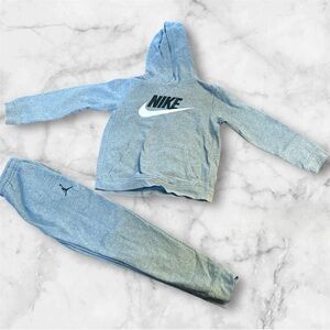 Jordan Nike Gray Hoodie with Black Logo